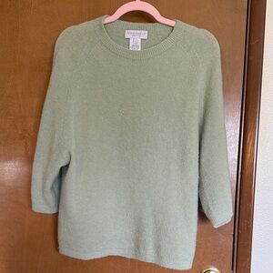 Women's Soft Sage Green Crewneck Sweater